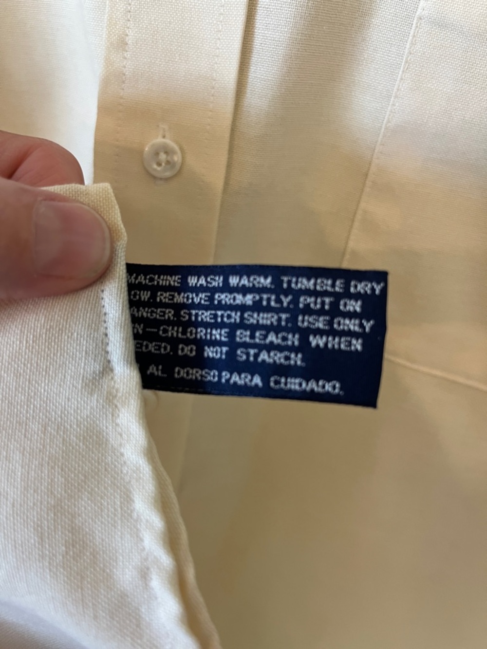 Stafford Short-Sleeve Button-Down Shirt - Cream - Picture 9 of 11